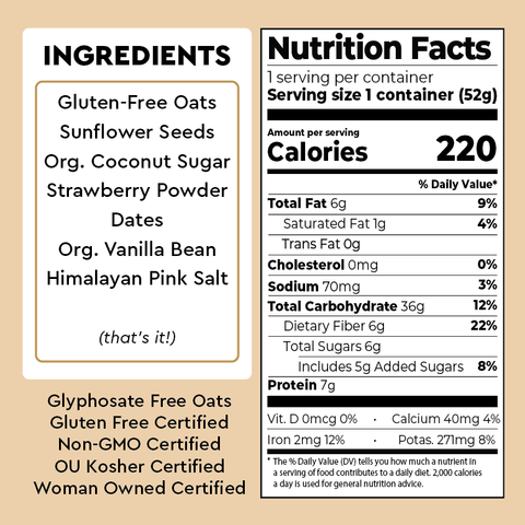 Mylk Labs Maple Strawberry Oatmeal, 1.83 oz - Java Estate Roastery