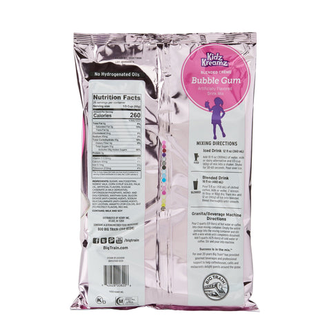 Big Train Bubble Gum Kidz Kreamz Blended Beverage Mix, 3.5 lb Bag - Java Estate Roastery