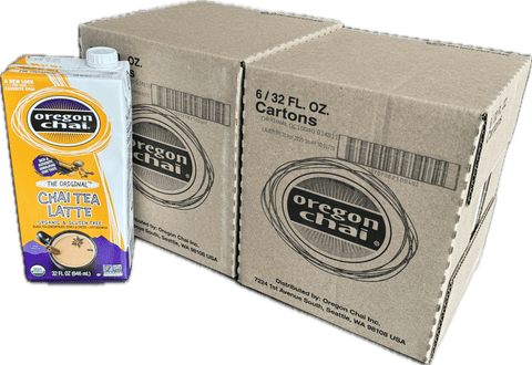Oregon Chai Organic Original 1:1 Chai Tea Latte, 12 x 32oz - Java Estate Roastery