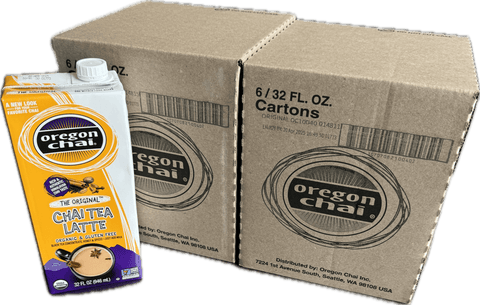 Oregon Chai Organic Original 1:1 Chai Tea Latte, 12 x 32oz - Java Estate Roastery