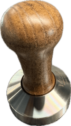 Motta Professional Wood Knob / Stainless Espresso Tamper, 58mm base - Java Estate Roastery