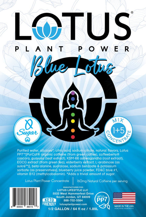 Lotus Skinny Blue Energy Concentrate, 64 oz - Java Estate Roastery