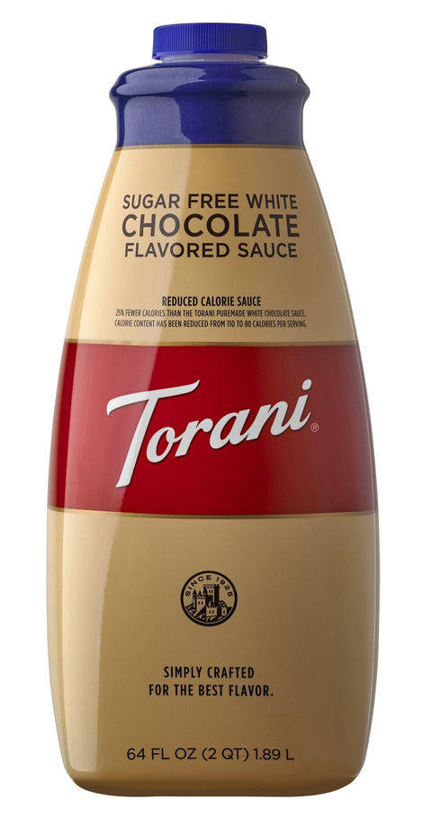 Torani Sugar - Free White Chocolate Sauce, 64 oz - Java Estate Roastery