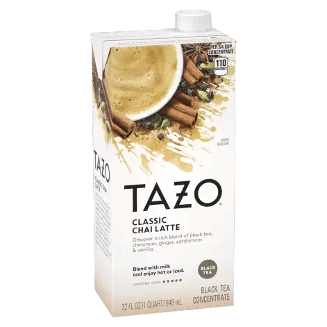 TAZO Classic Chai Latte Concentrate, 6 x 32oz Cartons - Java Estate Roastery