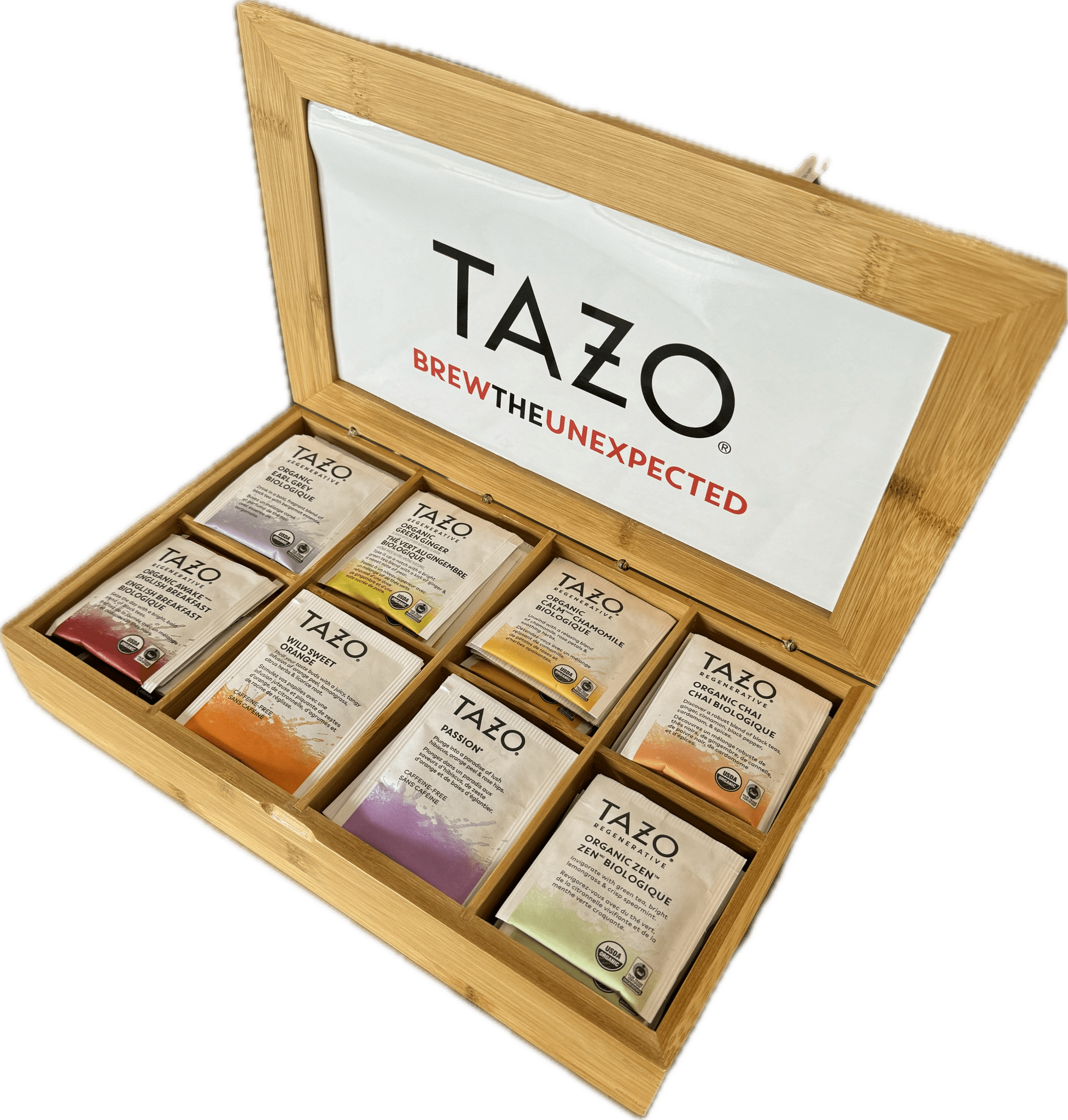 TAZO Tea, Carved Bamboo Display Box – Java Estate Roastery