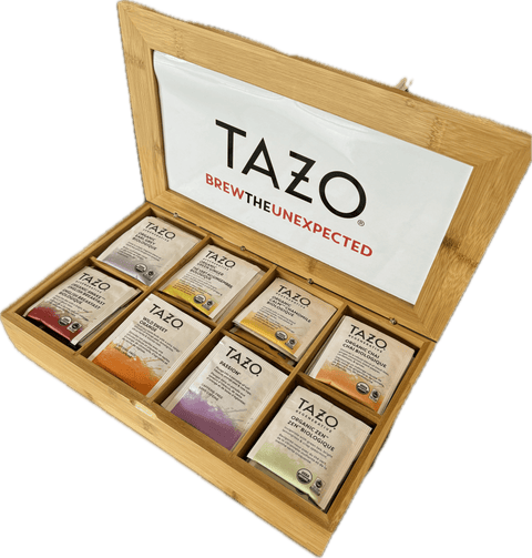 TAZO Tea, Carved Bamboo Display Box - Java Estate Roastery