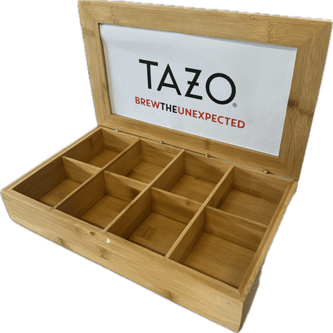 TAZO Tea, Carved Bamboo Display Box - Java Estate Roastery