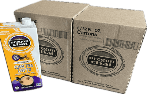 Oregon Chai Organic Original 1:1 Chai Tea Latte, 12 x 32oz - Java Estate Roastery