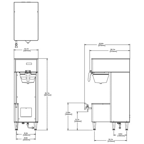 BUNN Single® TF ThermoFresh® DBC® Stainless 120/208V with Funnel Locks - Java Estate Roastery