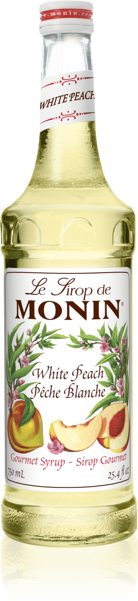 Monin White Peach Syrup, 750ml - Java Estate Roastery