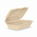 DART 6x9 inch Molded Fiber Hinged Tray (200/case) - Java Estate Roastery
