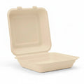 DART 9x9 inch Molded Fiber Hinged Tray (200/case) - Java Estate Roastery