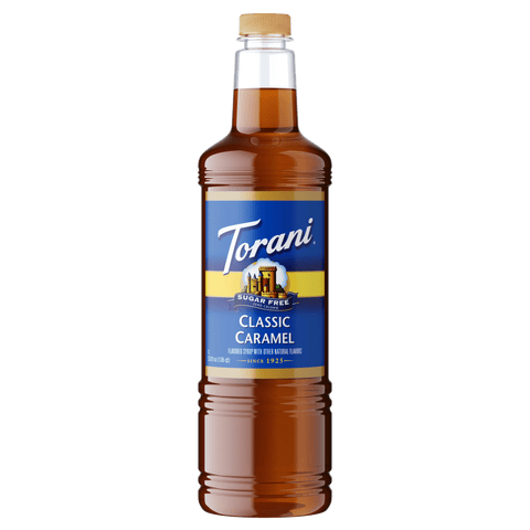 Torani Sugar Free Caramel Classic Syrup, 1L PET - Java Estate Roastery