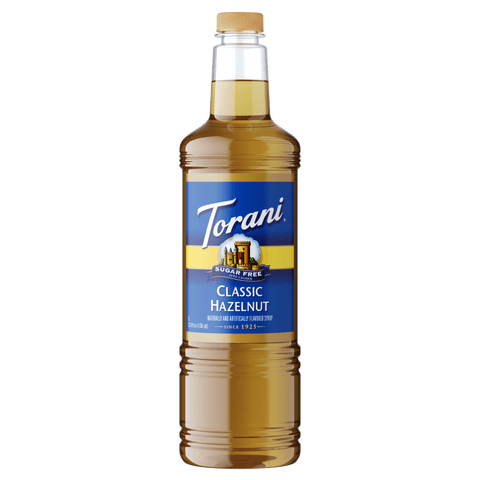 Torani Sugar Free Hazelnut Classic Syrup, 1L PET - Java Estate Roastery