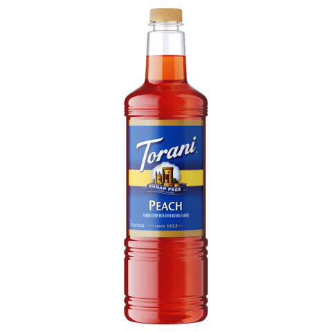 Torani Sugar Free Peach Syrup, 1L PET - Java Estate Roastery