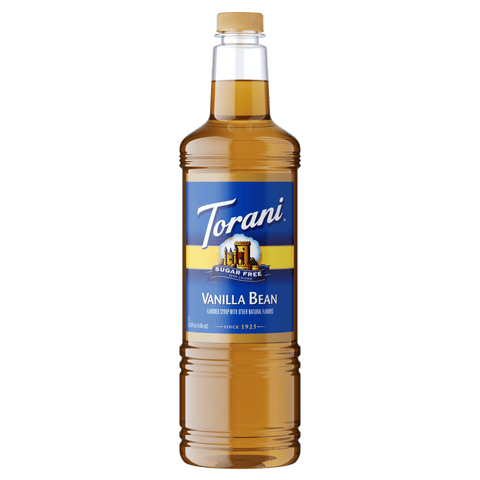 Torani Sugar Free Vanilla Bean Syrup, 1L PET - Java Estate Roastery