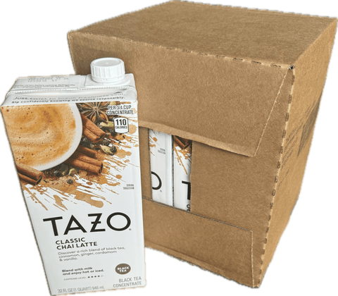 TAZO Classic Chai Latte Concentrate, 6 x 32oz Cartons - Java Estate Roastery