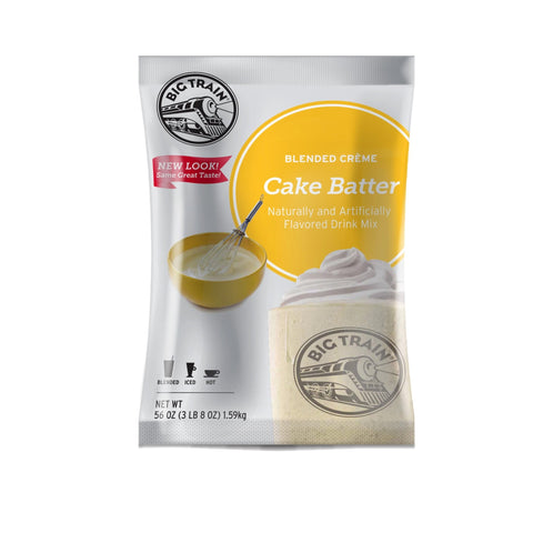 Big Train Cake Batter Blended Crème Beverage Mix, 3.5 lb Bag - Java Estate Roastery