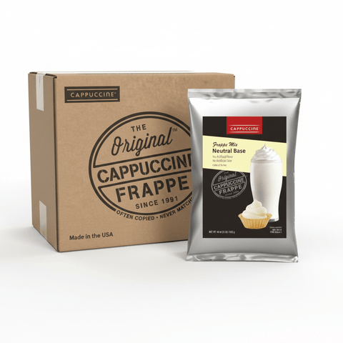 Cappuccine 3 lb Frappe Powder, 5-Pack (Single Flavor) - Java Estate Roastery
