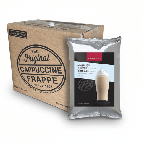 Cappuccine 3 lb Frappe Powder, 5-Pack (Single Flavor) - Java Estate Roastery
