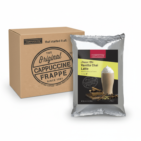 Cappuccine 3 lb Frappe Powder, 5-Pack (Single Flavor) - Java Estate Roastery