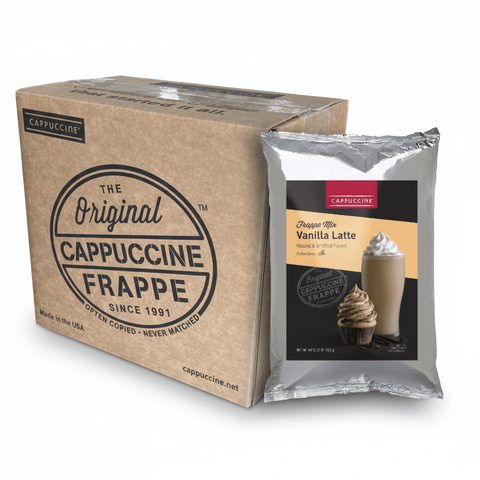 Cappuccine 3 lb Frappe Powder, 5-Pack (Single Flavor) - Java Estate Roastery