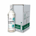 Monin Hydration Boost 1L bottle in front of 4-pack case on white background