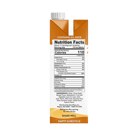 Island Oasis Mango Smoothie, 1 Liter - Java Estate Roastery
