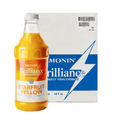 Monin Brilliance Starfruit Yellow bottle in front of case