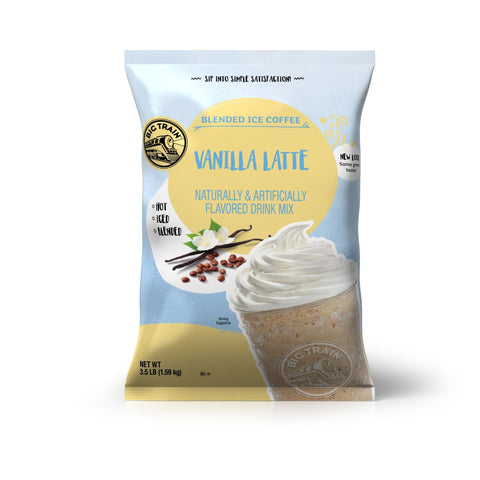 Big Train Vanilla Latte Blended Ice Coffee Beverage Mix, 3.5 lb Bag - Java Estate Roastery