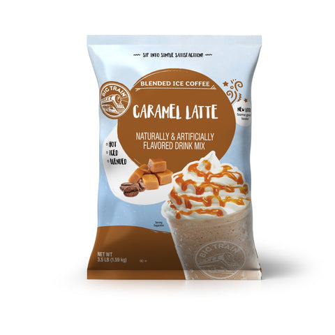 Big Train Caramel Latte Blended Ice Coffee Beverage Mix, 3.5 lb Bag - Java Estate Roastery