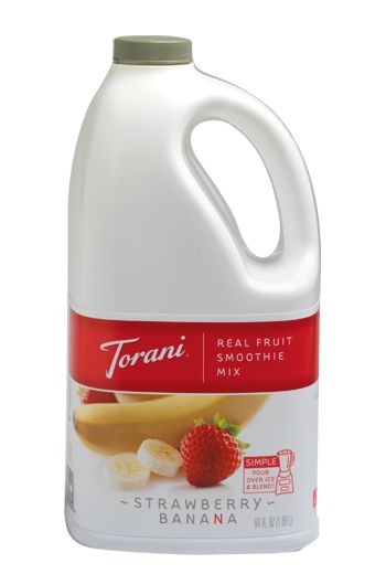 Torani Strawberry Banana Real Fruit Smoothie, 64 oz - Java Estate Roastery